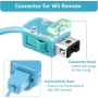 OSTENT Mando Nunchuck con Cable Basado en el Movimiento para Nintendo Wii Console Videojuegos Color Blanco
