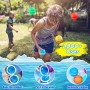 Globos de Agua Reutilizables, Bombas de Agua Silicona de Llenado Rápido Magneticas, 8 Unidades Bolas Agua Colores Autosellantes,