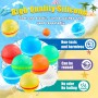 Globos de Agua Reutilizables, Bombas de Agua Silicona de Llenado Rápido Magneticas, 8 Unidades Bolas Agua Colores Autosellantes,