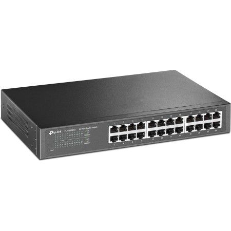 TP-Link 24-Port Gigabit Ethernet Switch, Rack-Mount/Desktop, Steel Case(TL-SG1024D)