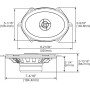 JBL Stage 8602 - Juego de altavoces coche de 2 vías de Harman Kardon - echo auto ovalada de 180 vatios de 6" x 8" (152 mm x 203