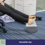 DYNMC YOU Cojín Reposapiés, Gris, Cómodo Reposa Pies de Trabajo Oficina Casa o Viajes, Funda de OEKO-TEX Lavable, Reposa Pies