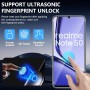 Funrae 2 Piezas Protector de Pantalla para Realme C67 4G con 2 Piezas Protector de Lente de Cámara, 0.33MM HD 9H Ultra