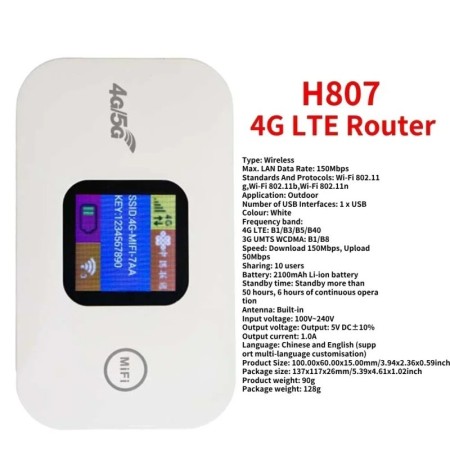 Enrutador de punto de acceso móvil 4G 5G WiFi 6, compatible con 10 usu