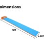 Bestway 52328 BW52328 H20GO Double Water Slip and Slide, 4.88m Inflatable Garden Games with Built-in Sprinklers, Black, 488 x