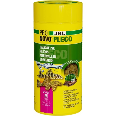 JBL Pronovo PLECO Wafer - Oblea para bagres absorbentes de 1 a 20 cm, tamaño M, 1 L