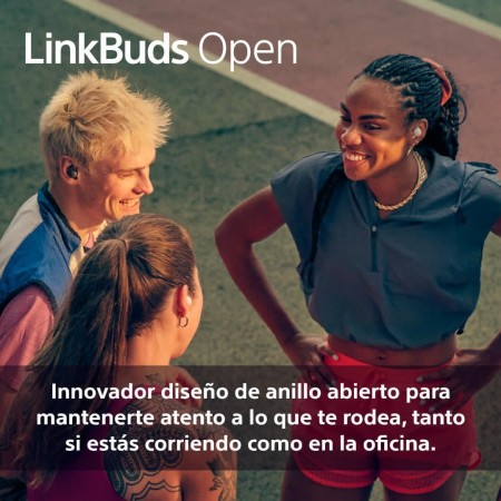 Sony LinkBuds Open – Auriculares Open True Wireless Bluetooth: Sonido Transparente, 4,8 g Comodidad Todo el día, Sonido,