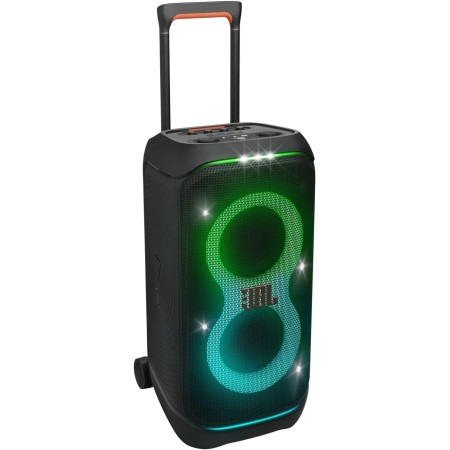 JBL Partybox Stage 320, Altavoz portátil para fiestas, con asa telescópica y ruedas, Bluetooth, espectáculo de luces, resistente