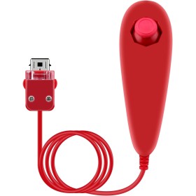 OSTENT Mando Nunchuck con Cable Basado en el Movimiento para Nintendo Wii Console Videojuegos Color Rojo