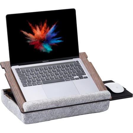 Vigo Wood Bandeja para Portátil - Ergonómica, Ajustable, y Versátil - Trabaja Cómodamente en Casa, Sofá y Cama - Mesa Portátil