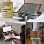 Vigo Wood Bandeja para Portátil - Ergonómica, Ajustable, y Versátil - Trabaja Cómodamente en Casa, Sofá y Cama - Mesa Portátil
