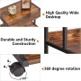 IBUYKE Soporte para Impresora con Estante de Almacenamiento, Mesa de Impresora de 3 Niveles con Ruedas, Carrito de Impresora