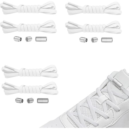 NEEKFOX - Cordones Elásticos Premium Sin Atar - Cordones de Goma con Cápsulas - 3 Pares de Cordones de Liberación Rápida -
