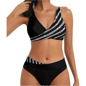 uxxnjfg Bikinis Mujer 2024 Push Up Traje de Baño Mujer Dos Piezas Reductor con Lazo Acolchado Deportivo Verano Bañadores Arena