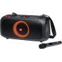 JBL PartyBox On-The-Go Altavoz portátil Bluetooth con sonido potente JBL para tus fiestas, con un show de luces y micrófono