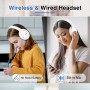 Uliptz - Auriculares Bluetooth 5.3 con Micro, 65 h de autonomía, 6 Modos de Sonido EQ, estéreo, Alta fidelidad, inalámbricos,