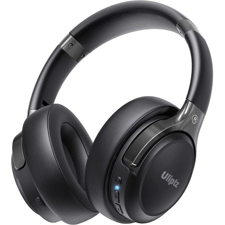 Uliptz - Auriculares Bluetooth 5.3 con Micro, 65 h de autonomía, 6 Modos de Sonido EQ, estéreo, Alta fidelidad, inalámbricos,