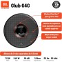 Altavoz JBL Club 64C Gen 3 - Altavoces Coche 16.5 cm vías separadas Harman Kardon para una Actualización Superior : 210W máx,
