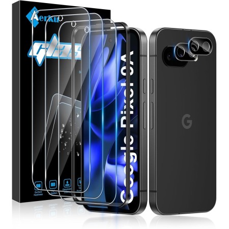 Aerku 2 Piezas Protector de Pantalla para Realme C75 4G / Realme 14X 5G con 2 Piezas Protector de Lente de Cámara, 0.33MM HD 9H