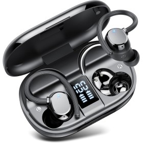 Auriculare Inalámbricos Deportivos, 2025 Nueva Auriculares Bluetooth 5.3 con HD Mic, 128H Cascos Inalambricos Bluetooth con
