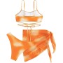uxxnjfg Bikinis Mujer 2024 Push Up Traje de Baño Mujer 3 Piezas Reductores de Flores Impresión Deportivo Brasileño Bañador Surf