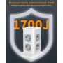 TESSAN Regletas Enchufes Proteccion Sobretension 8 Tomas con 3 USB A y 1 USB C, Torre Regleta Vertical con Interruptor,