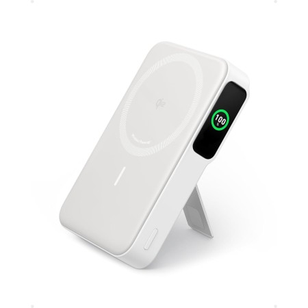 Anker MagGo Power Bank, Cargador Portátil Ultrarrápido de 15W Compatible con MagSafe, Qi2 con Batería 10000mAh con Pantalla