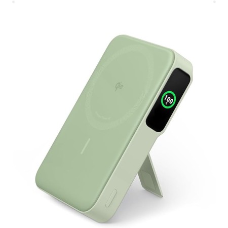Anker MagGo Power Bank, Cargador Portátil Ultrarrápido de 15W Compatible con MagSafe, Qi2 con Batería 10000mAh con Pantalla