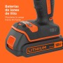 BLACK+DECKER Taladro percutor sin escobillas de 18V y 2 marchas, 28.000 BPM, 52Nm de par, incluye 2 baterías de 1,5Ah, cargador
