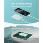 Anker MagGo Power Bank, Batería magnética ultradelgada de 10000 mAh, Certificado Qi2, Cargador Portátil 15 W, Cargador