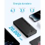 Anker Cargador portátil Power Bank, Cargador de baterías 325 (PowerCore 20K II), batería de 20000 mAh con 2 Puertos, Carga de