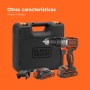 BLACK+DECKER Taladro percutor sin escobillas de 18V y 2 marchas, 28.000 BPM, 52Nm de par, incluye 2 baterías de 1,5Ah, cargador
