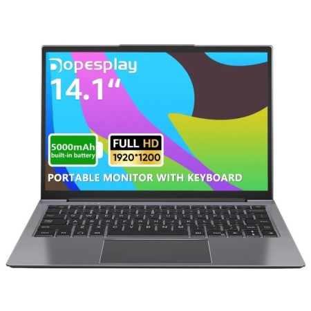 Monitor de Lapdock portátil Dopesplay de 14,1 pulgadas con teclado 120
