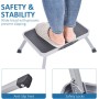 KINGRACK Escalera Escalera, Taburete Plegable de Doble Lado, Escalera portátil de 2 Pasos con asa, Plataforma Grande, Escalera