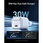 Anker Zolo Cargador iphone 30W, Cargador USB C Carga Rapida y Compacto-Control de Temperatura Mejorado,Diseño Pequeño,GaN, Carga