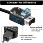 OSTENT Mando Nunchuck con Cable Basado en el Movimiento para Nintendo Wii Console Videojuegos Color Rosa