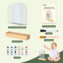 TOGOU2S Kit de Huellas de Manos Familiares, Marco transparente para 5 huellas de mano, Marco de recuerdo, Decoración del hogar,