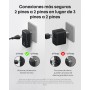Anker Nano Adaptador Enchufe Universal de Viaje, con Conector USB de 5 Puertos con 1 Puerto de CA, 2 Puertos USBA y 2 Puertos