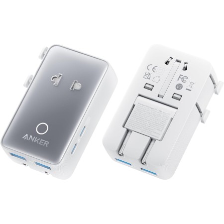 Anker Nano Adaptador Enchufe Universal de Viaje, con Conector USB de 5 Puertos con 1 Puerto de CA, 2 Puertos USBA y 2 Puertos