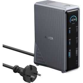 Anker Prime Docking Station 160W, 3 puertos USB-C, 100 W máx. cada uno, 1 puerto USB-A a 12 W máx. , transferencia de datos