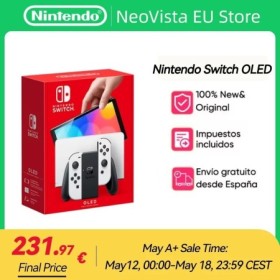 Consola de juegos OLED Nintendo Switch, juego de pantalla táctil de 7 