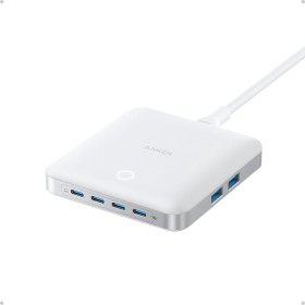 Anker Nano Cargador USB C de 130 W, estación de Carga de 6 Puertos con Salida, 4 Puertos USB C, 2 Puertos USB A, iPhone