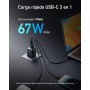 Anker Prime Cargador USB C Carga Rapida 67W, Cargador Plegable y Compacto con 3 Puertos, para MacBook Pro/Air, iPad Pro, iPhone