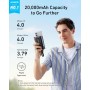 Anker Zolo Power Bank Cargador portátil inalámbrico y Compacto de 20000 mAh con Carga rápida máxima de 30 W, batería Resistente