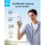 Anker Zolo Power Bank Cargador portátil inalámbrico y Compacto de 20000 mAh con Carga rápida máxima de 30 W, batería Resistente