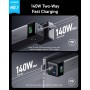 Anker Power Bank Carga Rapida 737, Cargador Portátil de 24,000 mAh y con 3 Puertos, 140 W, Compatible con iPhone Serie 16/15,