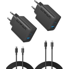 Anker Cargador iPhone Carga Rapida USB C 20W (2 Pack), con 2 Puertos, para iPhone 16/16 Plus/16 Pro/16 Pro MAX/15/iPad y más(2