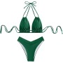 uxxnjfg Bikini Sexy Mujer Tanga Traje de Baño Mujer Dos Piezas 2024 Reductor Micro Mini Bikinis con Parte Inferior Descarada