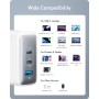 Anker Cargador USB C Carga Rapida 100W 736 (Nano II), Cargador Compacto con 3 Puertos, Ideal para MacBook Pro/Air, Google