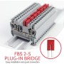 25 Piezas de Puentes Enchufables FBS 2-5 3030161, Conectores de Terminales de Carril DIN PT2.5, Conector de Bloque FBS, FBS 2-5